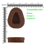 Geekria QuickFit Replacement Ear Pads for Skullcandy Aviator Aviator 2 Aviator2.0 Headphones Ear Cushions, Headset Earpads, Ear Cups Cover Repair Parts (Brown)
