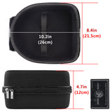 Geekria Shield Case for Large-Sized Over-Ear Headphones, Replacement Protective Hard Shell Travel Carrying Bag with Cable Storage, Compatible with Audio-Technica ATH-AD990X, AKG K701 (Black)