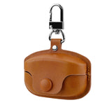 Geekria Vegan Leather Case Cover Compatible with Sony WF-1000XM4 True Wireless Earbuds, Earphones Skin Cover, Protective Carrying Case with Keychain Hook, Charging Port Accessible (Brown)