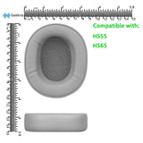 Geekria QuickFit Replacement Ear Pads for Corsair HS65, HS55 Headphones Ear Cushions, Headset Earpads, Ear Cups Cover Repair Parts (Grey)