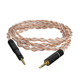 Geekria Apollo Copper Silver Braid Upgrade Audio Cable Compatible with Sennheiser HD 620S/599/598/550/505, 2.5mm Replacement Headphones Cord for Hi-Resolution Audiophile (4ft/1.2m)