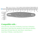 Geekria Flex Fabric Headband Pad Compatible with SteelSeries Arctis Nova Pro, Arctis Nova 7, Arctis Nova 4, Arctis Nova 3, Arctis Nova 1 Headphones Replacement Band, Headset Head Cushion (Grey)