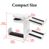 Geekria 3-in-1 PC Gaming Headset&Controller Holder, Under-Desk Headphone Stand Mount Holder with 360° Rotation Adjustable, Compatible with Bose, Sony, AKG, JBL, Sennheiser, B&O (White)