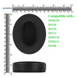 Geekria Sport Cooling-Gel Replacement Ear Pads for Sennheiser HDR120, RS120, RS110, RS115, HDR110, HDR115, RS100 Headphones Ear Cushions, Headset Earpads, Ear Cups Cover Repair Parts (Black)