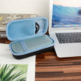 Geekria Shield Speaker Case Compatible with Bose SoundLink Flex Bluetooth Portable Speaker Case, Replacement Hard Shell Travel Carrying Bag with Cable Storage (Black/Blue)