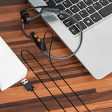 Geekria Snap Quick Connect Charger Cable Compatible with Shokz OpenRun, OpenRun Pro, OpenRun Mini, USB Replacement Magnetic Bone Conduction Headphones Power Charging Cord (3.2 ft/100 cm 2 Pack)