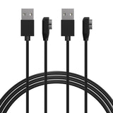 Geekria Snap Quick Connect Charger Cable Compatible with Shokz OpenRun, OpenRun Pro, OpenRun Mini, USB Replacement Magnetic Bone Conduction Headphones Power Charging Cord (3.2 ft/100 cm 2 Pack)