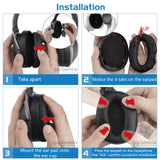 Geekria QuickFit Replacement Ear Pads for Sony WH1000XM2, MDR-1000X Headphones Ear Cushions, Headset Earpads, Ear Cups Cover Repair Parts (Champagne Gold)