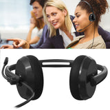 Geekria Comfort-Fit Call Center Headset with 3.5MM Male Plug and Microphone, Over-The-Head Computer Headphone for PC, CellPhone, Tablet, Laptop, 330 Degree Boom Mic for Right/Left Ear