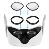 Geekria Lens Protector Compatible with Meta/Oculus Quest 2, Virtual Reality Gaming Accessories, Magnetic Frame Anti-Blue Glass Layer Lens Anti Scratch Ring (1 Pair)