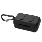 Geekria Silicone Case Cover Compatible with Skullcandy DIME/2 True Wireless Earbuds, Protective Earphones Skin Cover with Keychain Hook, Charging Port Accessible, Front LED Visible (Black)