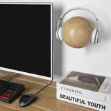 Geekria Wooden Sphere Headphone Stand, Wall Mount Headset Holder, Headset Hanger for On-Ear, Over-Ear Headphones, Compatible with Bose, Sony, JBL, Beats, AKG