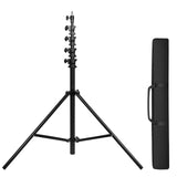 Geekria for Creators 15ft/4.5M Extreme Tall Tripod Stand with Storage Bag, Air Cushioned Heavy Duty Stand for Photography Lights, Sports Video Camera, with 1/4"& 3/8" Screw (Black)