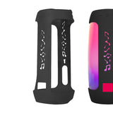 Geekria Silicone Speaker Case Cover, Compatible with JBL Pulse 4 Case, Protective Waterproof Soft Skin, Replacement Bluetooth Speakers Travel Carrying Case with Keychain Hook, with Shoulder Strap