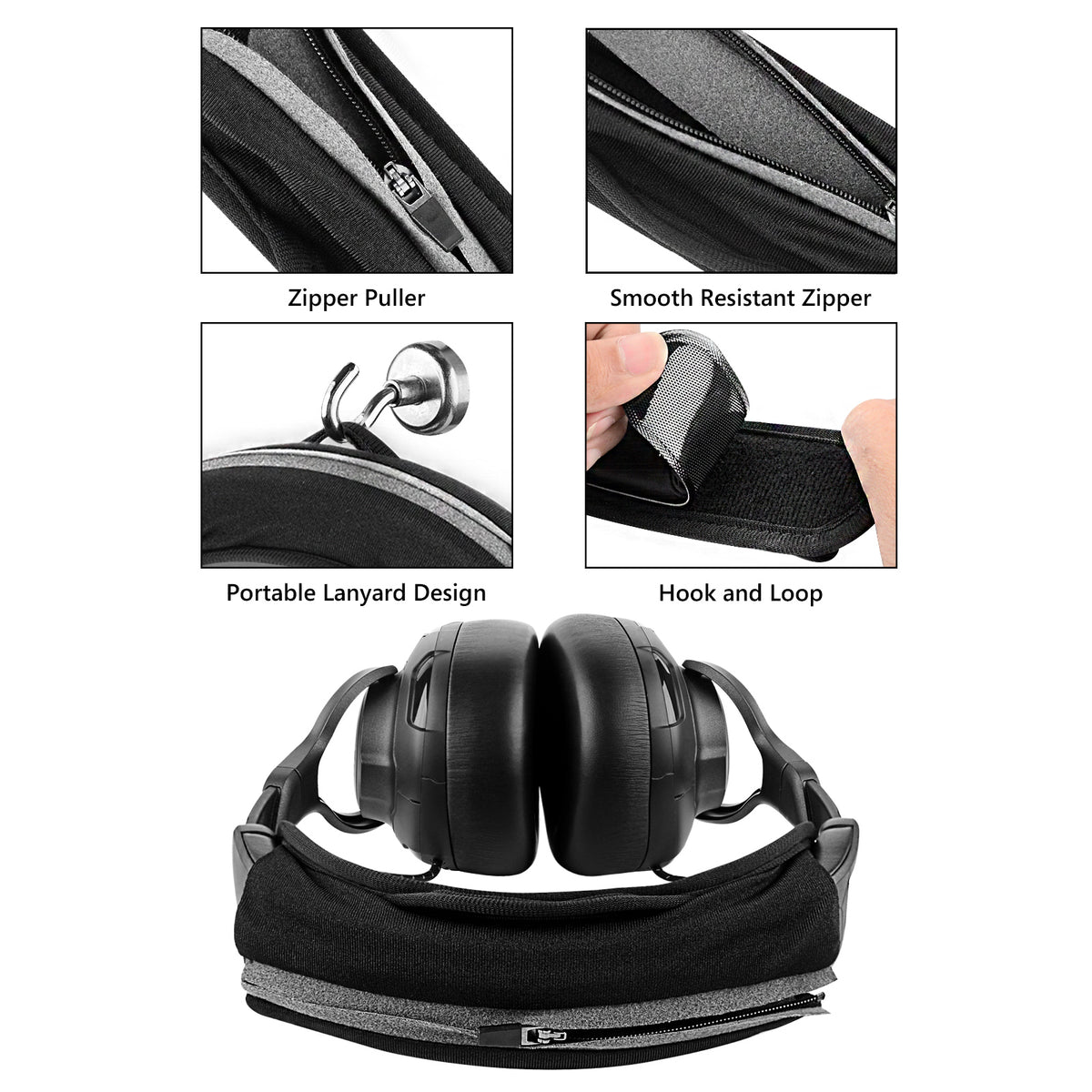 Geekria Hook and Loop Headband Cover Set, DIY Installation (Fits 3.5-4