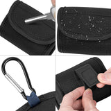 Geekria Earbuds Pouch with Belt Loop Compatible with Skullcandy Push Active True Wireless Earbuds, Cover with Clip Holder for Bag Strap (Black)