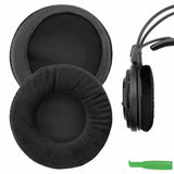 Geekria Comfort Velour Replacement Ear Pads for ATH-AD1000x/ AD2000x/ AD900x/ AD700x/ AD500x, A 500/ 500x/ 700/ 900x/ 950lp Headphones Ear Cushions, Repair Parts with Video Guide (Black)