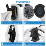 Geekria Elite Sheepskin Replacement Ear Pads for Soundcore by Anker Life Q20, Q20+, Q20i, Life 2 Headphones (Not Fit for Life 2 Neo), Repair Parts (Black)