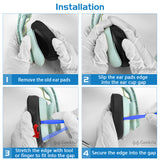 Geekria Comfort Mesh Fabric Replacement Ear Pads for Astro Gaming A10 Gen 2 Headphones Ear Cushions, Headset Earpads, Ear Cups Cover Repair Parts (Black)