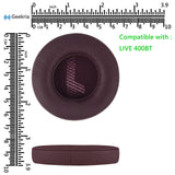 Geekria QuickFit Replacement Ear Pads for JBL LIVE 400BT Headphones Ear Cushions, Headset Earpads, Ear Cups Cover Repair Parts (Red)