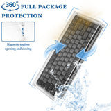 Geekria Keyboard Travel Case Compatible with Logitech MX Mechanical Mini Keyboard, Compact Wireless Keyboard Acrylic Dust Cover with Magnetic Closing, Full Closure Protection (Clear)