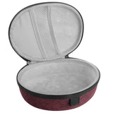 Geekria Shield Headphones Case Compatible with Beats Studio Pro, Studio 3, Studio 2, Solo Pro Wireless Case, Replacement Hard Shell Travel Carrying Bag with Cable Storage (Deep Red)