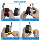 Geekria QuickFit Replacement Ear Pads for Skullcandy Hesh, Hesh 2 Bluetooth Wireless Headphones Ear Cushions, Headset Earpads, Ear Cups Cover Repair Parts (Black)