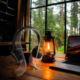 Geekria Clear Omega Headphone Stand for On-Ear Headphone, Gaming Headset Stand, Desk Display Hanger, Compatible with Bose, Marshall, Jabra, JBL, ATH, Sony, AKG, Sennheiser Headset (Clear)