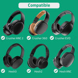 Geekria Audio Cable with Mic Compatible with Skullcandy Crusher ANC2, Hesh3, Headphones Cable, 1/8" 3.5mm Braided Nylon Replacement Stereo Cord with Inline Microphone and Volume Control (4ft/1.2m)