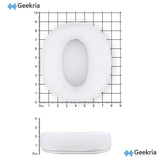 Geekria Comfort Mesh Fabric Replacement Ear Pads for Sennheiser HD 4.50BT/ 4.50BTNC/ 4.40BT/ 4.30G/ 4.20S/ 458BT/ 450/ 450BT/ 400S/ 350BT Headphones, Ear Cushions (White)