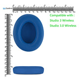 Geekria QuickFit Replacement Ear Pads for Beats Studio 3 (A1914), Studio 3.0 Wireless Headphones Ear Cushions, Headset Earpads, Ear Cups Cover Repair Parts (Blue)