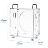 Geekria Computer Chassis Stand, Clear Acrylic Chassis Case, Compatible with Apple 2024 Mac Mini Desktop Computer, Apple 2024 Mac Mini M4 / 2024 Mac Mini M4 Pro Stand - Accessories (Transparent)