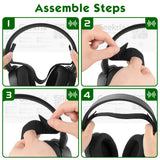 Geekria Flex Fabric Headband Pad Compatible with SteelSeries Arctis 5 & Arctis 3 All-Platform Gaming, Headphones Replacement Band, Headset Head Cushion Cover Repair Part (Black)