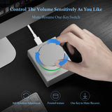 Geekria Audio Control Knob with Rotate Volume Adjustment & Mute Function, PC / Phone Audio Remote Volume Control Adapter, Support Win 7, 8, 10, MAC, Android, USB or USB-C (Silver)