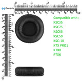 Geekria QuickFit Replacement Ear Pads for KOSS Porta Pro PP, KSC35, KSC75, KSC55, KSC50, KSC-10, KTX PRO1, KTX8, PTX6 Headphones Ear Cushions, Headset Earpads, Ear Cups Cover Repair Parts (Black)