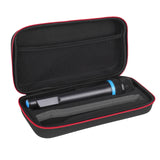 Geekria for Creators Dual Microphones Case Compatible with Bietrun SY-WXM-2, WXM02, WXM19, WXM31, Shure BLX2/PG58, Hard Shell Mic Carrying Case, Travel Protective Bag with Cable Storage (Black)