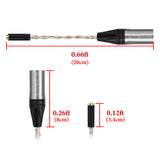 Geekria 4-Pin XLR Balanced Male to 4.4mm Balanced Female Headphones Audio Adapter Cable, OCC Copper Silver Plated Upgrade Audio Conversion Cord, Compatible with Amplifiers, Microphones (20cm/8'')