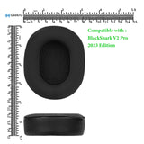 Geekria Sport Cooling-Gel Replacement Ear Pads for Razer BlackShark V2 Pro 2023 Edition Headphones Ear Cushions, Headset Earpads, Ear Cups Cover Repair Parts (Black)