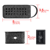 Geekria Felt Speaker Case Cover Compatible with Anker Soundcore Case, Skullcandy Terrain XL, Protective Soft Skin, Replacement Portable Speakers Travel Carrying Sleeve (Black)