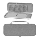 Geekria Keyboard Carrying Case, Hard Shell Protective Travel Bag, Compatible with Apple Magic Keyboard (MXCL3LL/A) / MK2A3LL/A / MXCK3LL/A / MK293LL/A, Mouse Combo Case (Light Gray)