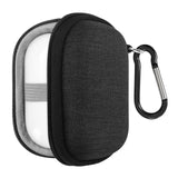 Geekria Shield Earbuds Case Compatible with AirPods 4 AirPods Pro 2 AirPods Pro AirPods 3 AirPods 2 True Wireless Earbud, Replacement Hard Shell Travel Carrying Bag with Carabiner Clip (Grey)