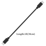 Geekria Type C Speakers Short Charger Cable Compatible with JBL GO 4, CLIP5, Flip 7/6/5, Pulse 5/4, Charge 6/4, USB-C to USB-C Replacement Power Charging Cord (1ft/30cm 2Pack)