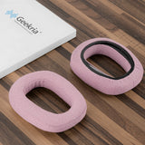 Geekria Comfort Mesh Fabric Replacement Ear Pads for Logitech Zone Vibe 100 Headphones Ear Cushions, Headset Earpads, Ear Cups Cover Repair Parts (Pink)