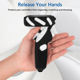 Geekria VR Cover Accessories Set Compatible With Pico Neo 3, Touch Controller Grip Cover, Pico Neo 3 Front Face Protector Cover, Silicone Face Cover with Lens Protective Cover (Black)