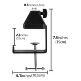 Geekria for Creators Microphone Desk Mount Clamp, Boom Arm Clamps for Adjustable Mic Stand Compatible with TONOR T20, Aokeo AK-35, InnoGear Microphone Arm