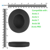 Geekria Comfort Cooling Gel Replacement Ear Pads Compatible with SteelSeries Arctis 1/ 3/ 5/ 7/ 7P/ 7P+/ 7X/ 7X+/ 9/ 9X, Arctis Pro/Prime Headphones, Ear Cushions (Black)