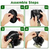 Geekria Velour Headband Pad Compatible with David Clark H10-13.4, H10-13S, H10-30, H10-13H, H10-13X, H10-60, H10-76 Headphones, Replacement Repair Part (Black)