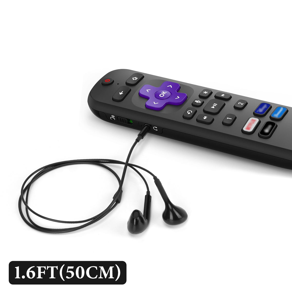 Headphone Jack Remote Tv Headphones Tcl Roku Remote With