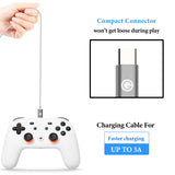 Geekria USB Gamepad Charging Cable Compatible with Google Stadia, PlayStation 5, Xbox Series X, Series S Charging Cable, USB to USB-C Replacement Power Supply Charging Cable (10ft/300cm)