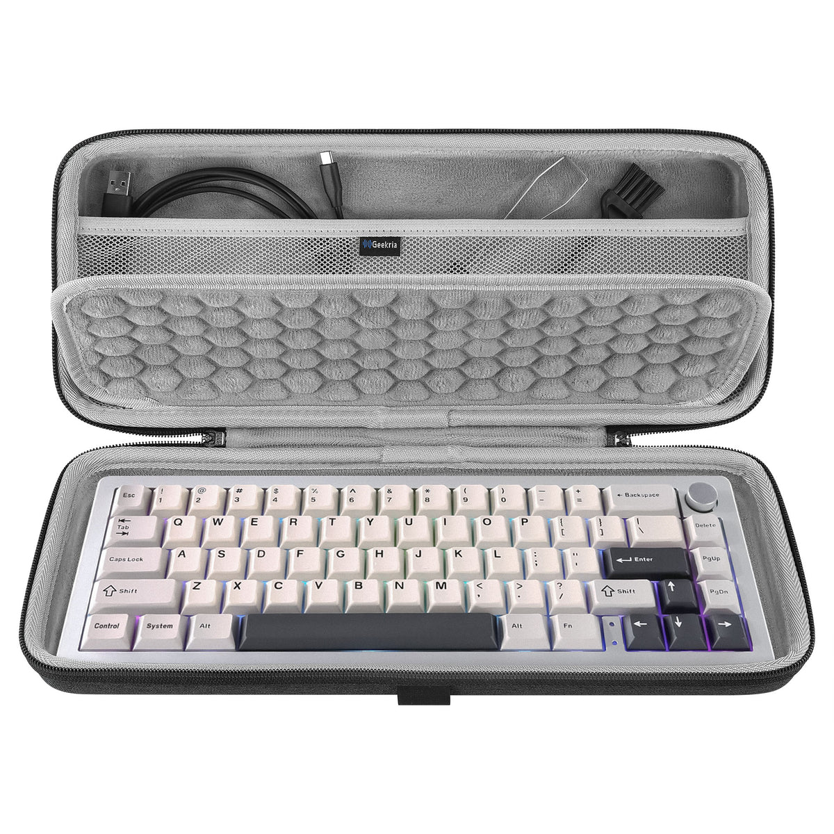 Geekria Étui combo clavier et souris, compatible avec Logitech MX Mechanical Mini, Keychron K3 Version 2, LOFREE Flow84, MelGeek O2, Flow Lite 84, sac de voyage rigide portable (gris foncé Geekria Étui combo clavier et souris, compatible avec Logitech MX Mechanical Mini, Keychron K3 Version 2, LOFREE Flow84, MelGeek O2, Flow Lite 84, sac de voyage rigide portable (gris foncé